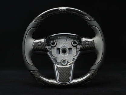 Model Y Carbon Fiber Steering Wheel - Track Master - Axeco