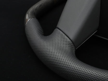 Model 3 Highland Carbon Fiber Steering Wheel - Super Enhancer - Axeco