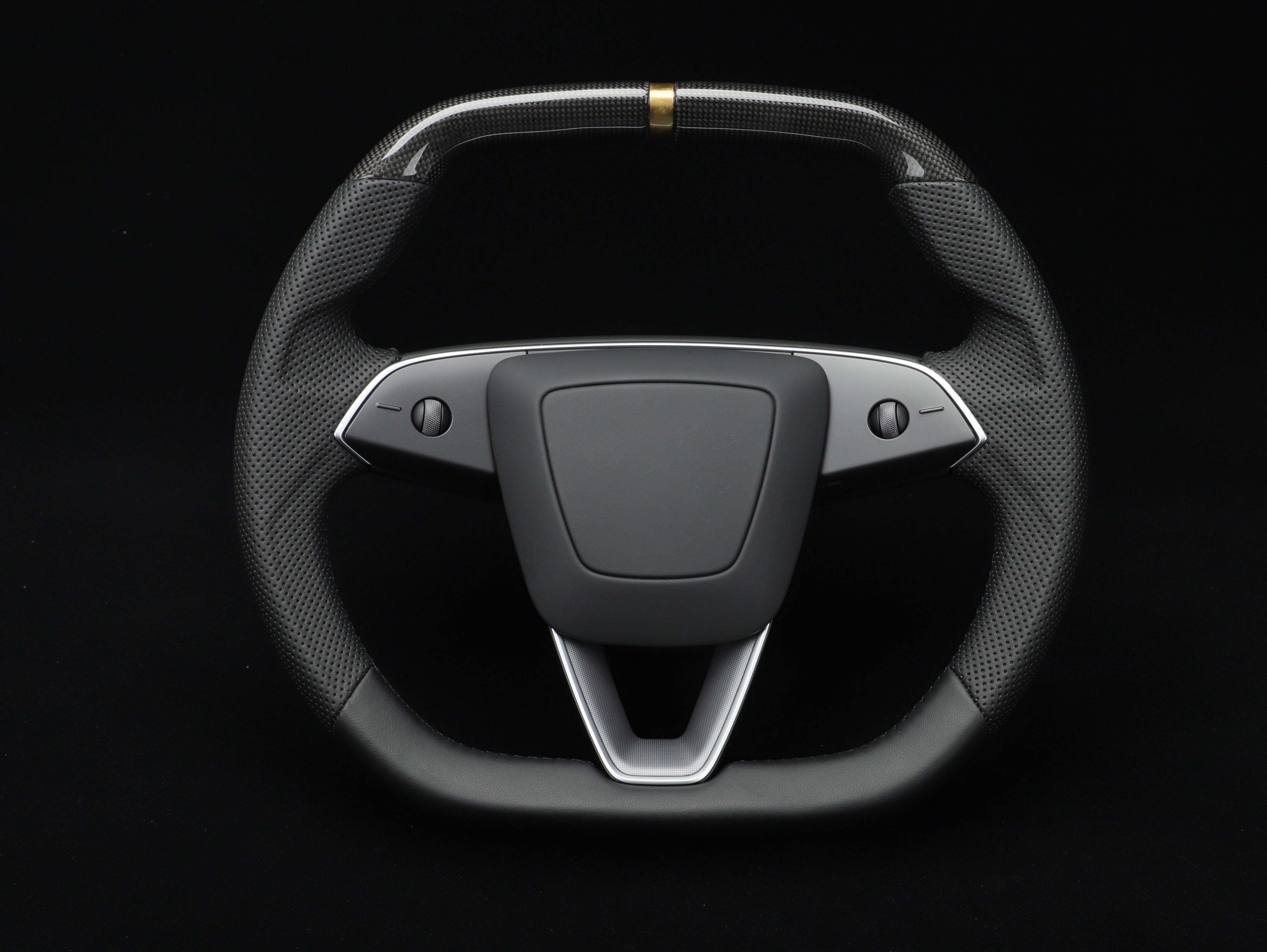 Model 3 Highland Carbon Fiber Steering Wheel - Super Enhancer - Axeco