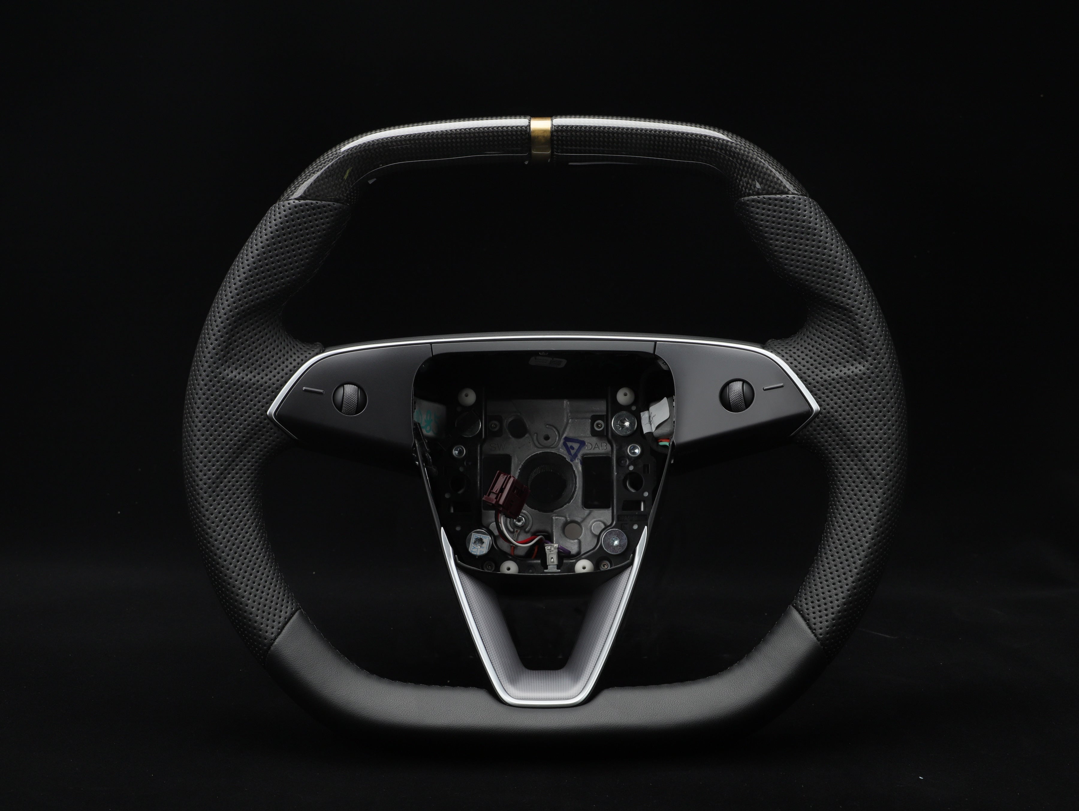 Model 3 Highland Carbon Fiber Steering Wheel - Super Enhancer - Axeco