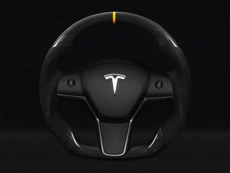 Model Y Carbon Fiber Steering Wheel - Sport - Axeco