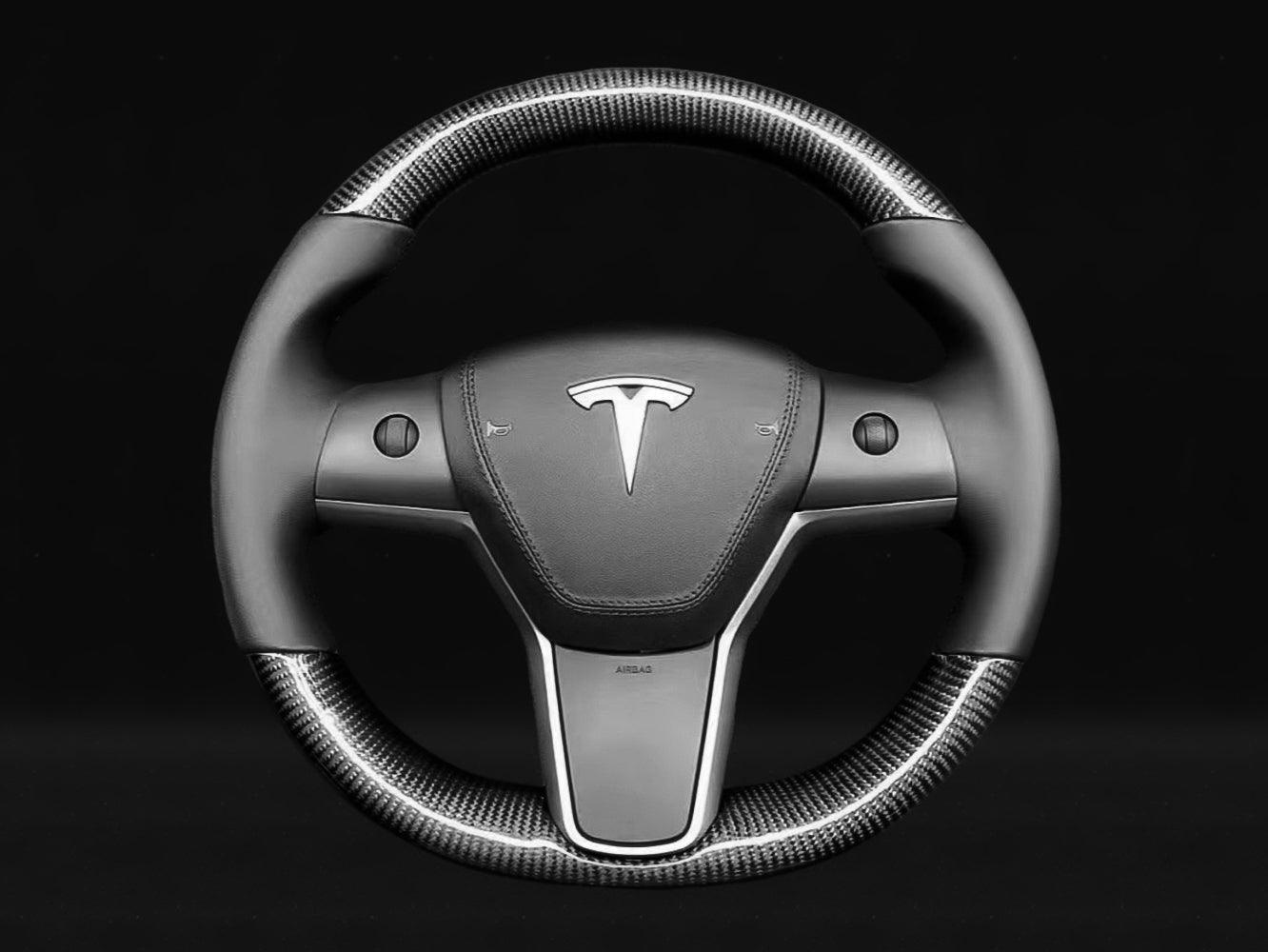 Model Y Carbon Fiber Sport Steering Wheel - Customized - Axeco