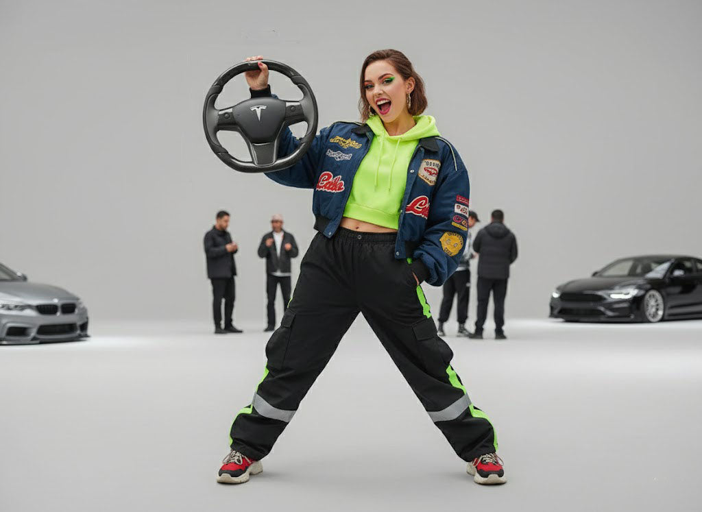 Tesla Model 3 Carbon Fiber Steering Wheel - Track Master(2017-2023.8) Axeco