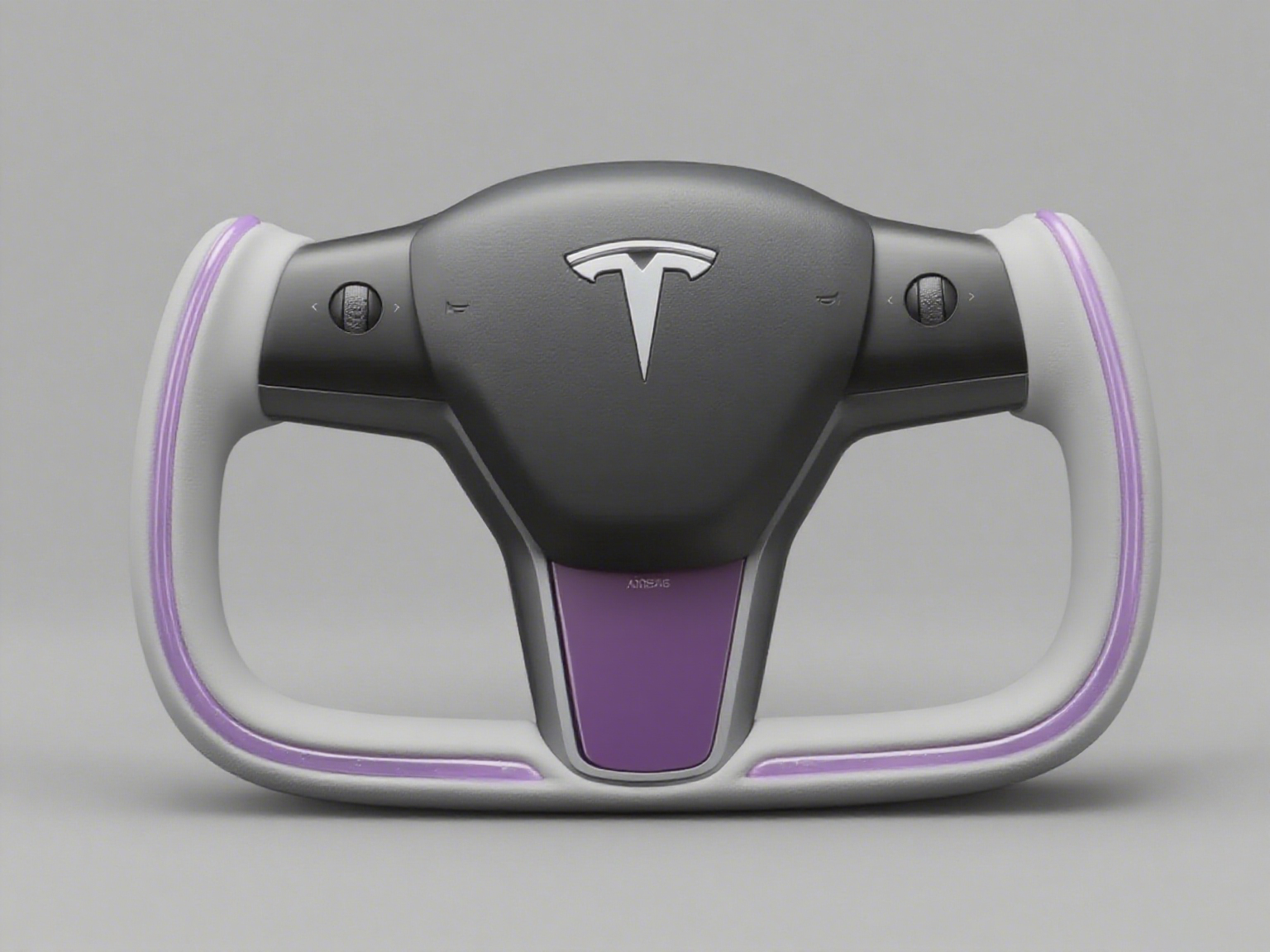 Light gray and lavender Tesla Model 3 Yoke Steering Wheel(2017-2023.8) Axeco