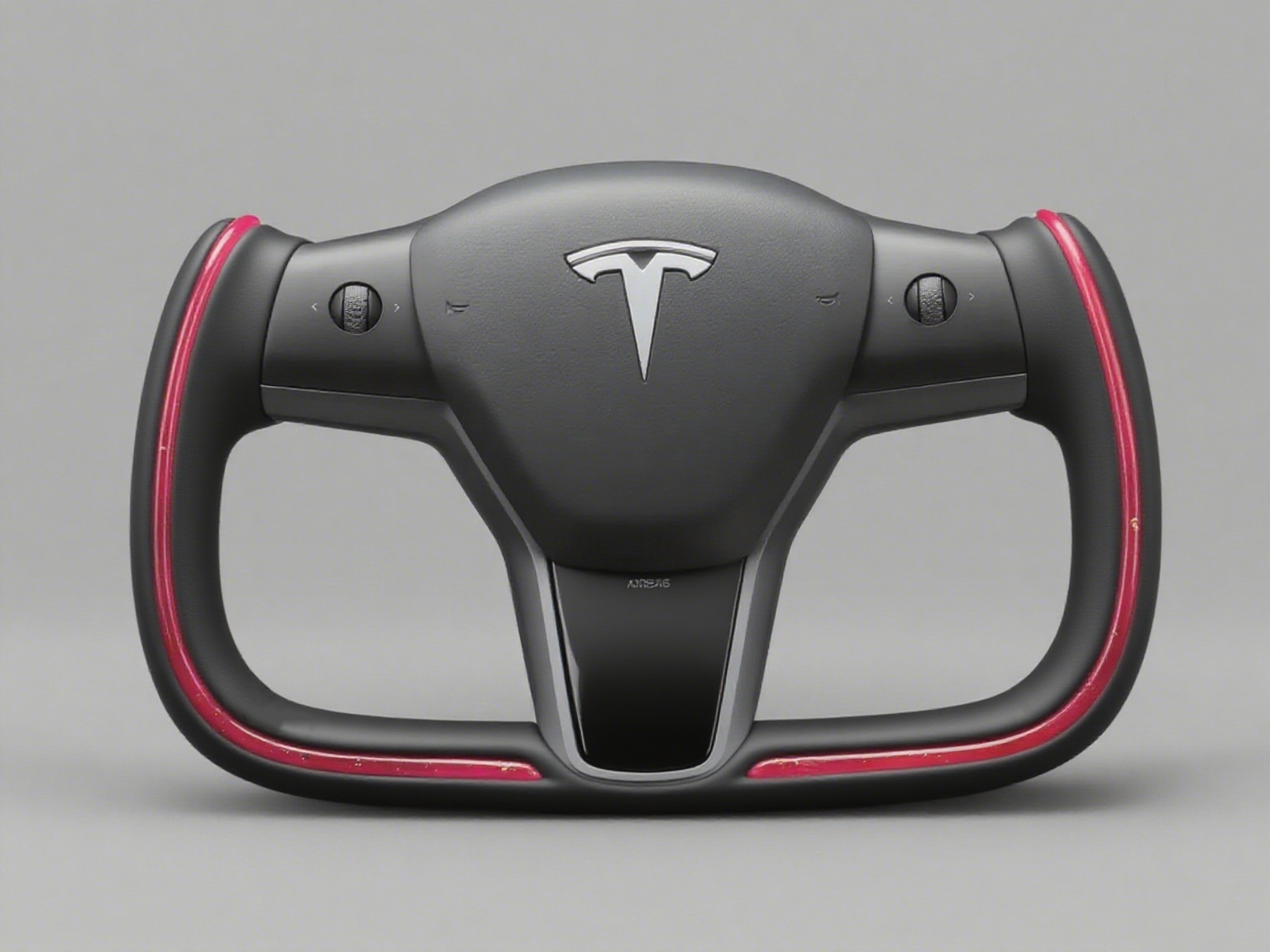Black with red Tesla Model Y Yoke Steering Wheel(2020-2024) Axeco