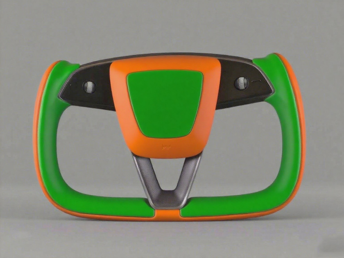 Green and orange Carbon Fiber Tesla model 3 highland YOKE Steering Wheel(2023.9+) Axeco