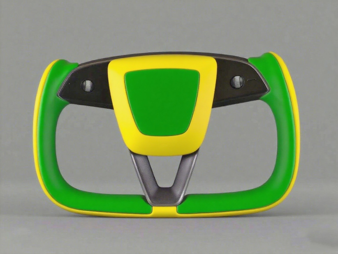 Green and yellow Carbon Fiber Tesla model 3 highland YOKE Steering Wheel(2023.9+) Axeco