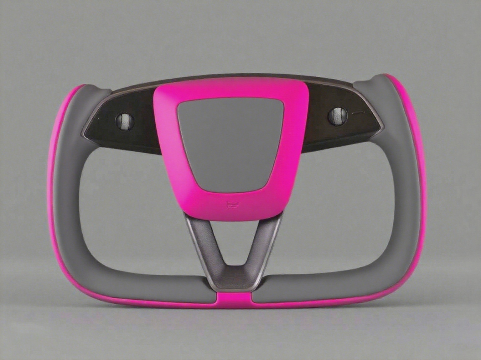 Pink and gray Carbon Fiber Tesla model 3 highland YOKE Steering Wheel(2023.9+) Axeco
