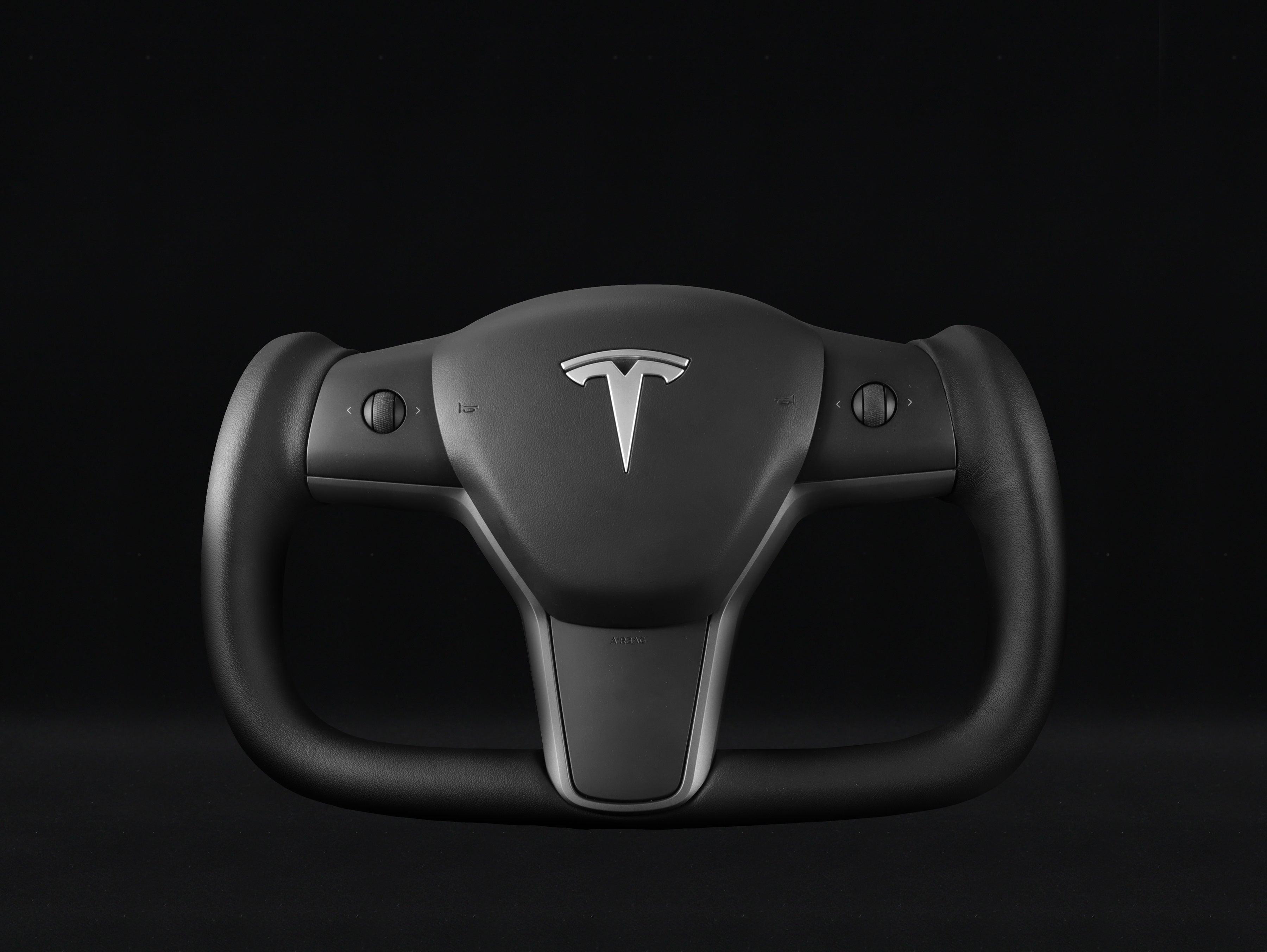 Yoke Carbon Fiber Steering Wheel for Tesla Model 3-Customize - Axeco