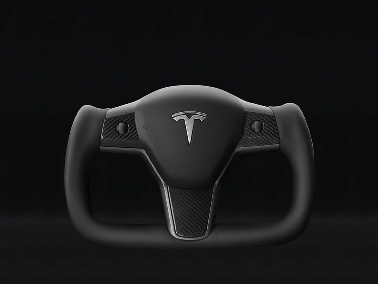 Yoke Carbon Fiber Steering Wheel for Tesla Model 3-Customize - Axeco