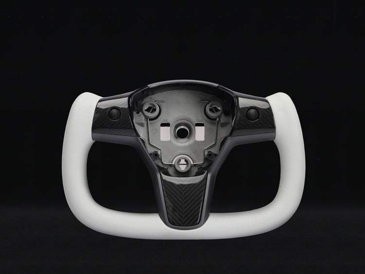 Yoke Carbon Fiber Steering Wheel for Tesla Model 3-Customize - Axeco